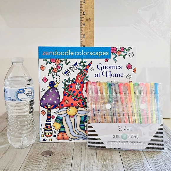 Zendoodle Colorscapes Gnomes at Home & Studio C 15 Colored Gel Pens Set - Picture 7 of 16